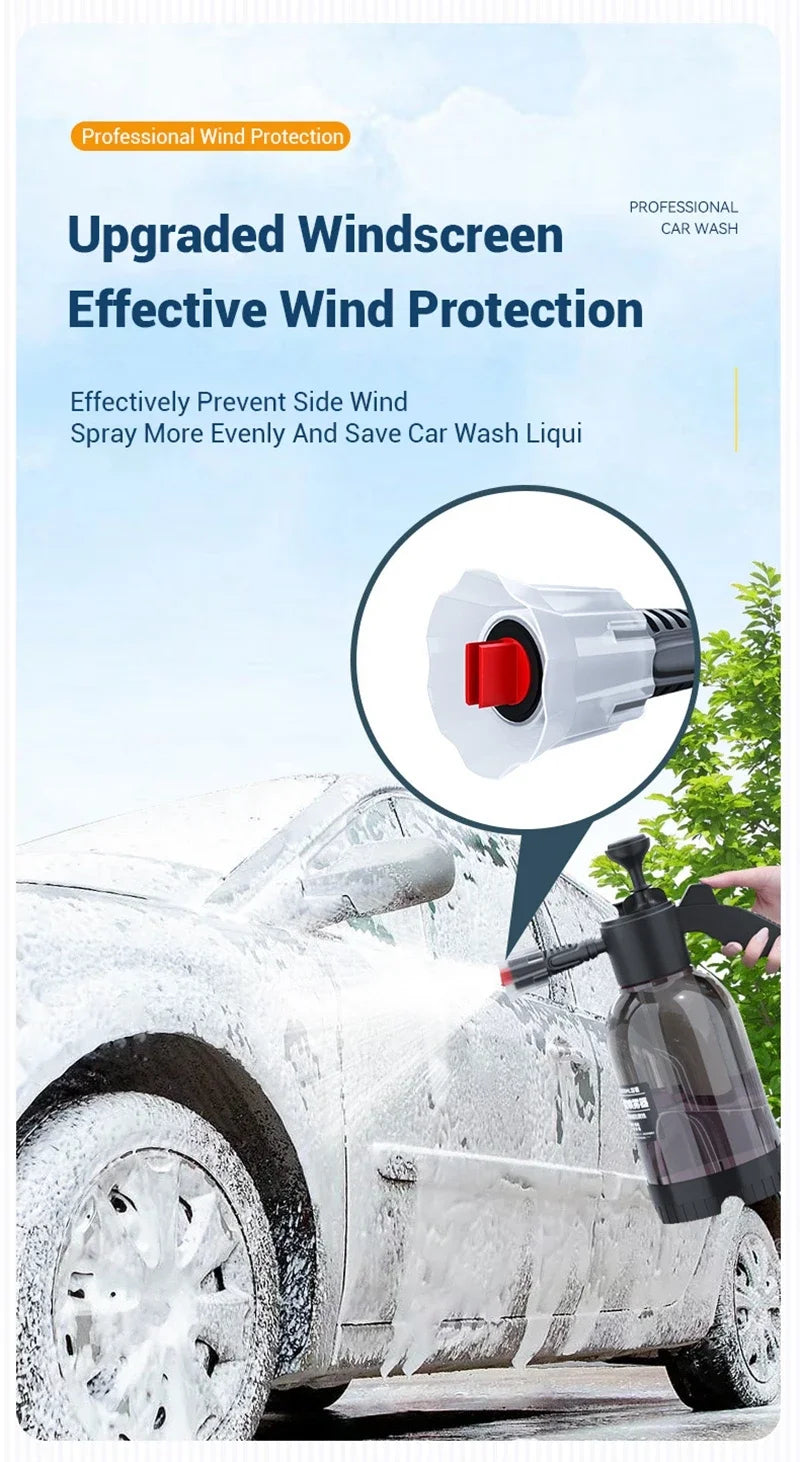 2L High-Pressure Foam Sprayer – Car Wash & Gardening Multi-Purpose Tool