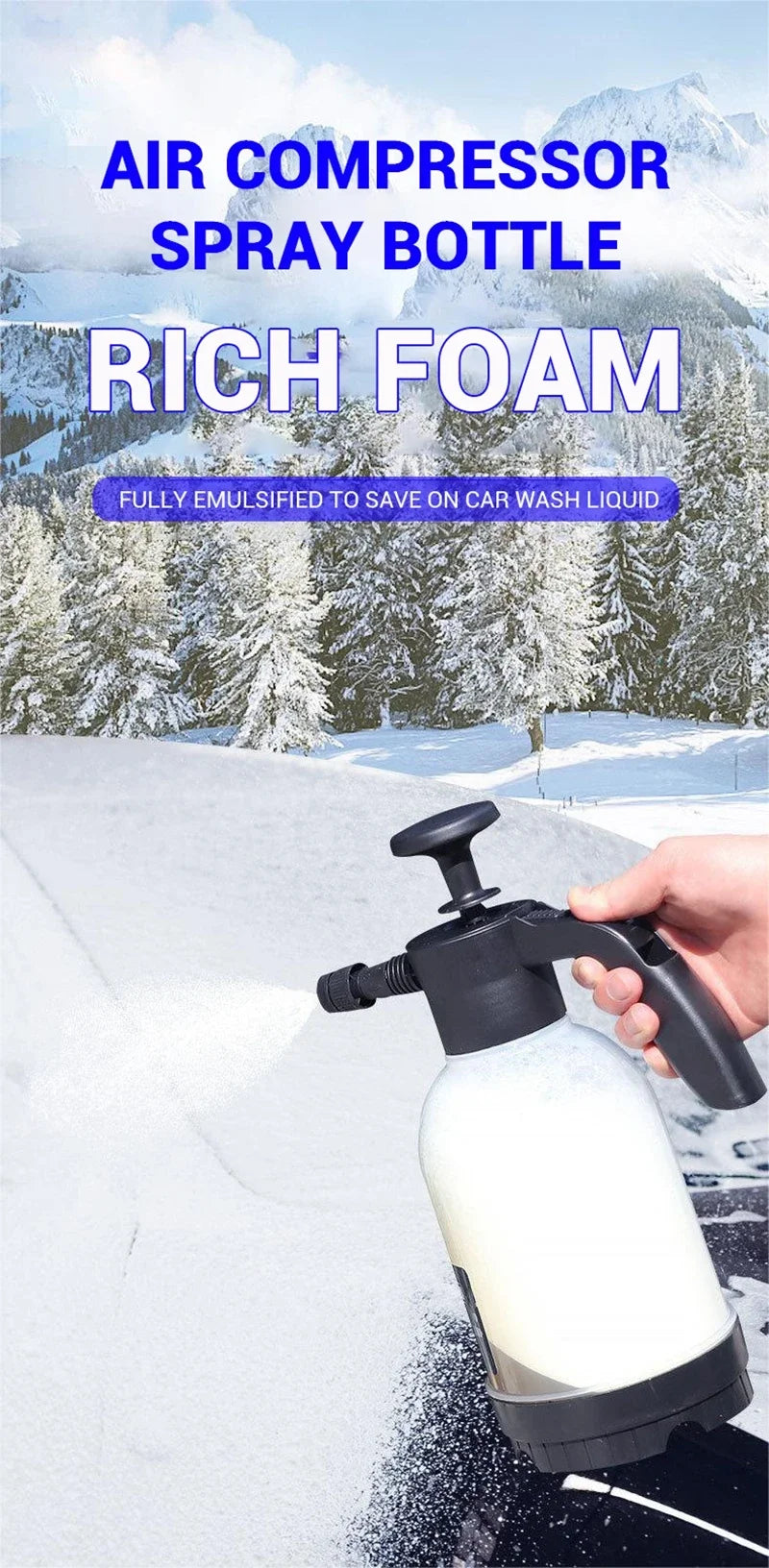 2L High-Pressure Foam Sprayer – Car Wash & Gardening Multi-Purpose Tool